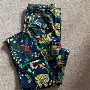 Chico’s Tropical Print Ankle Pant with cuff